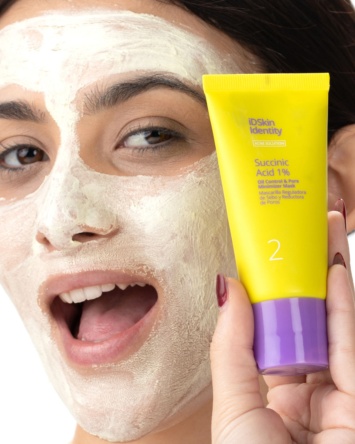 Sebo regulatory mask with 1% succinic acid