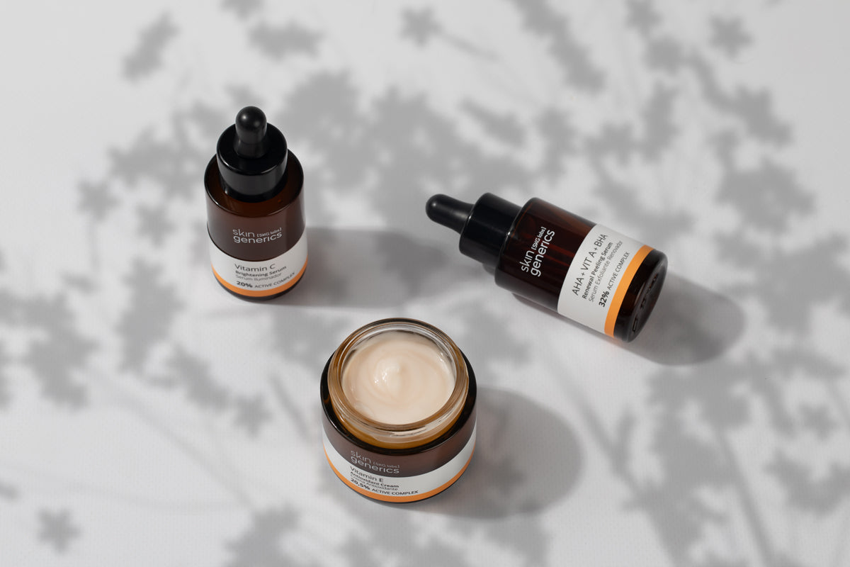 Serum Vit C + Serum exfoliante + Crema vit E